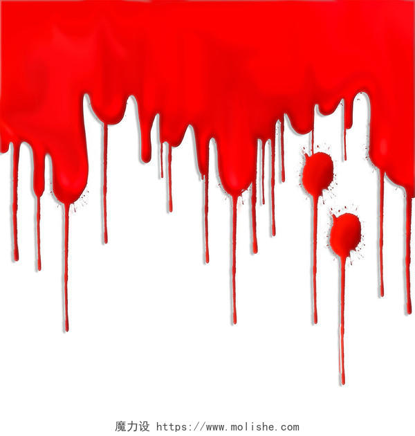 恐怖惊悚血液流淌万圣节元素医疗血液血迹元素